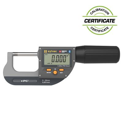SYLVAC Digital Mikrometer S_MIKE PRO SMART 0-30 mm IP67 (803.0306) BT Cylindrisk Ø6,5 mm
